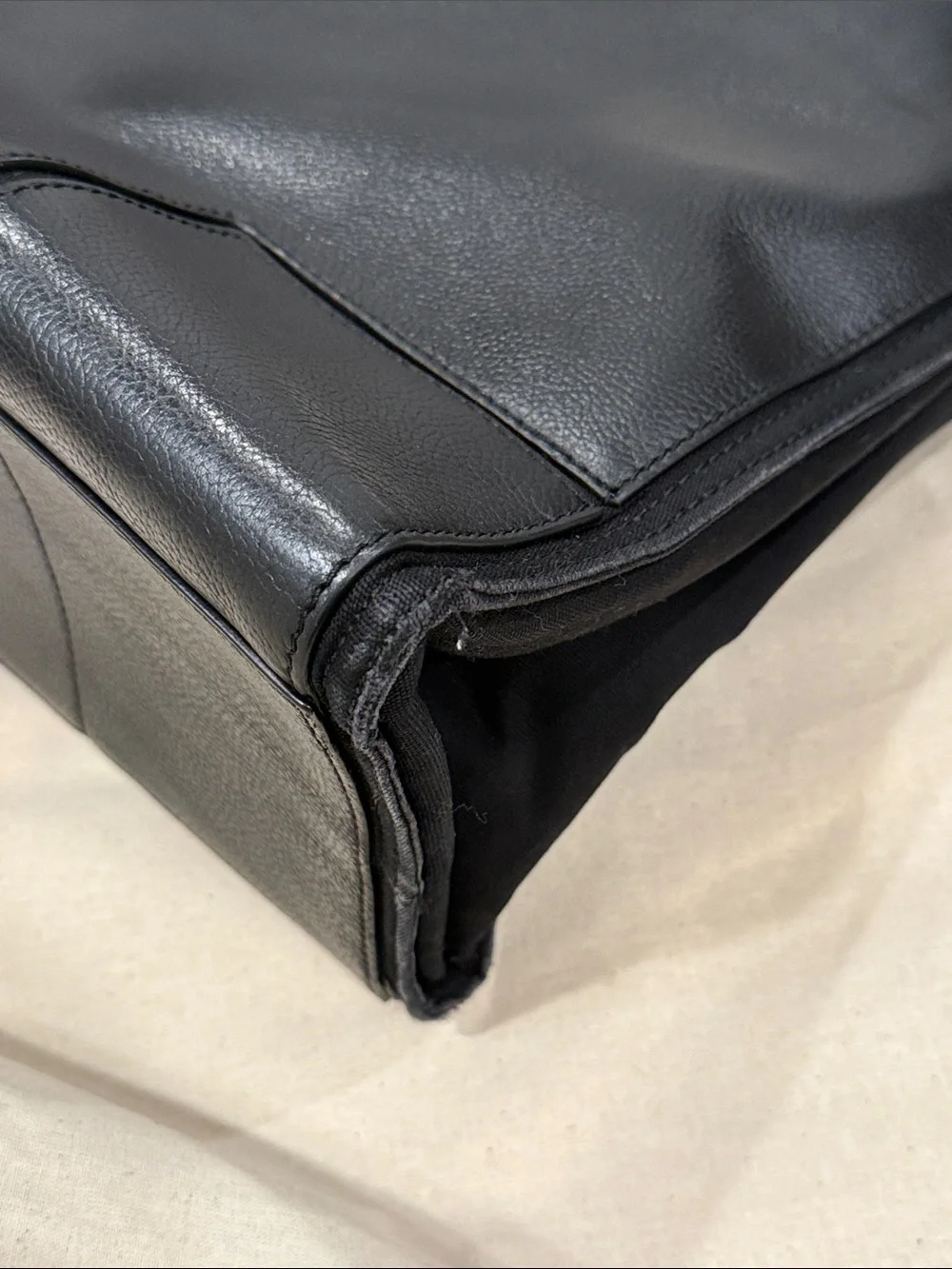 Tory Burch Ella Black Leather Tote Bag